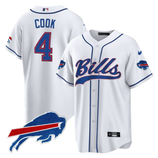 Men’s Buffalo Bills Baseball Jersey – All Stitched - Image 2