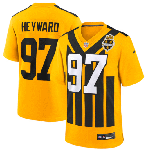 Men's Pittsburgh Steelers Gold Alternate 1933 Throwback Limited Jersey - Image 7
