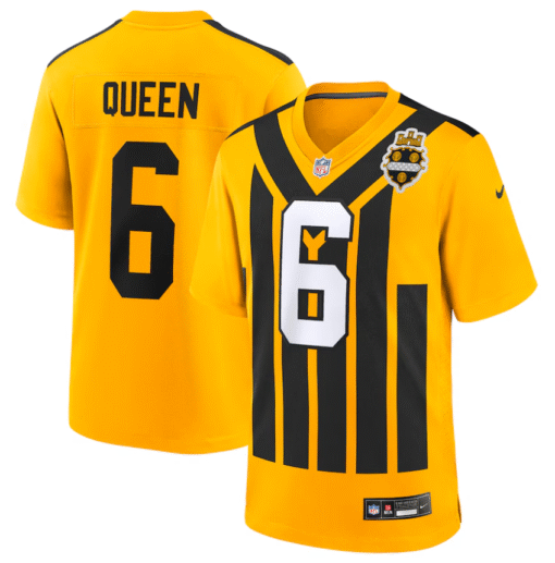 Men's Pittsburgh Steelers Gold Alternate 1933 Throwback Limited Jersey - Image 6