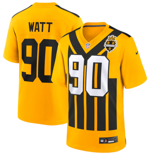 Men's Pittsburgh Steelers Gold Alternate 1933 Throwback Limited Jersey - Image 3
