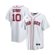Men's Boston Red Sox White Home Replica Jersey - Image 3