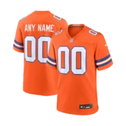 Men's Denver Broncos Orange Mile High Collection 1977 Throwback Game Jersey