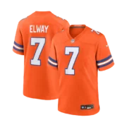 Men's Denver Broncos Orange Mile High Collection 1977 Throwback Game Jersey - Image 4