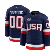 Men's USA Navy 2025 4 Nations Face-Off Stitched Jersey